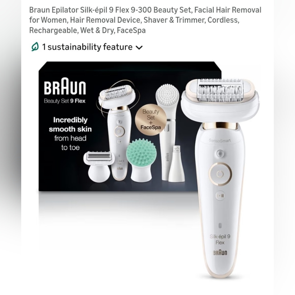 Braun Silk-épil 9 Flex Beauty Set - White and Gold